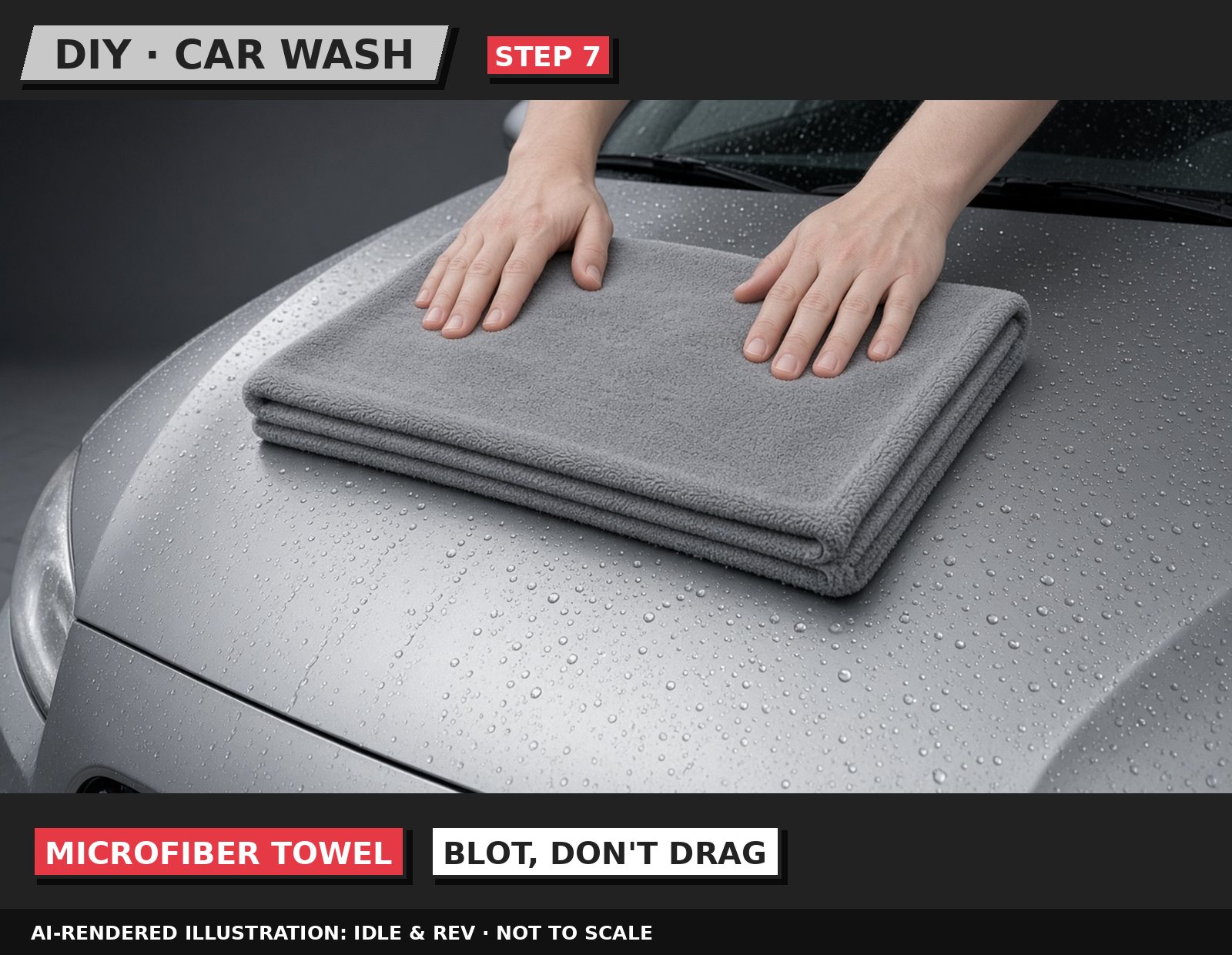 Idle & Rev illustration: Dry by blotting