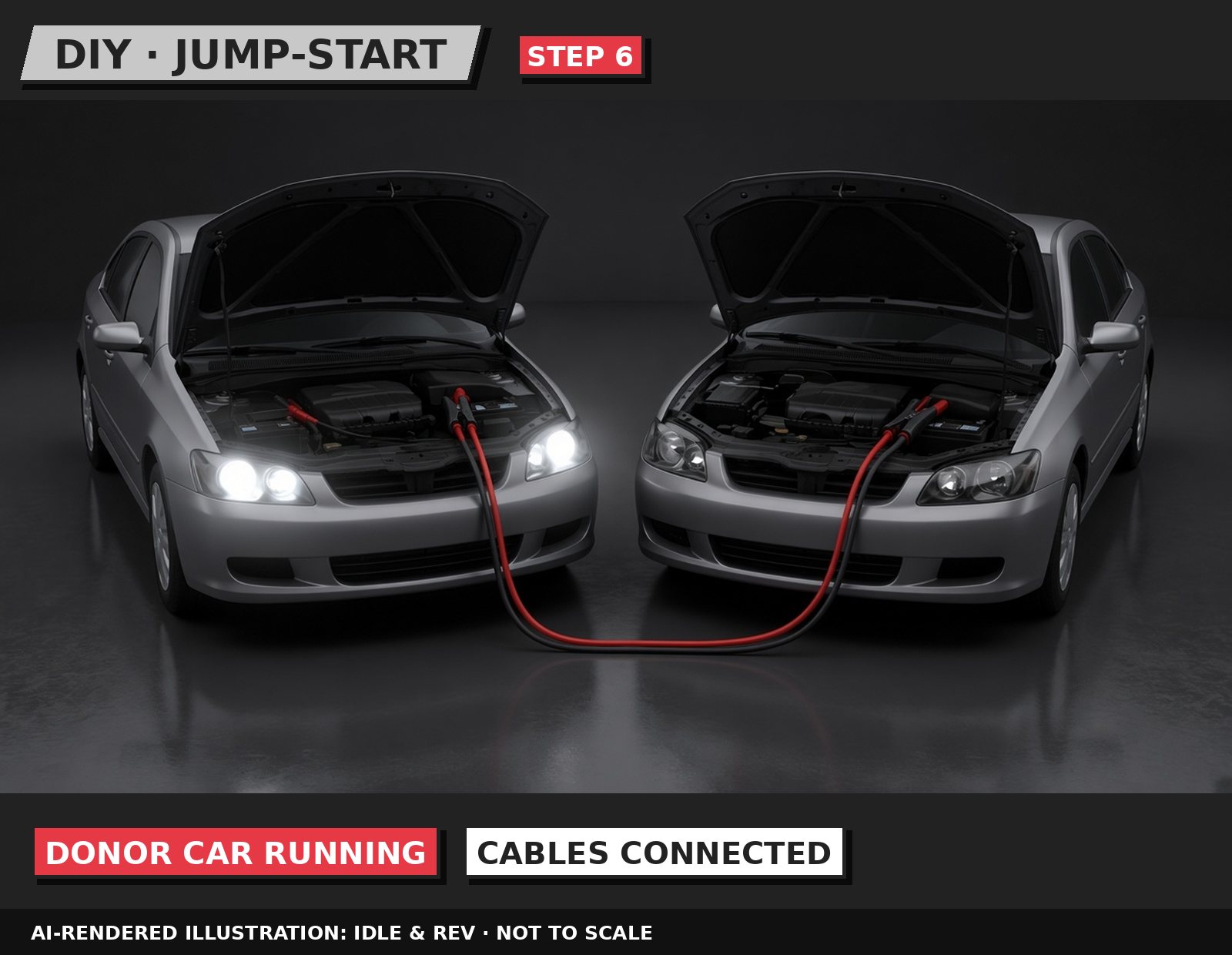 Idle & Rev illustration: Start the donor car