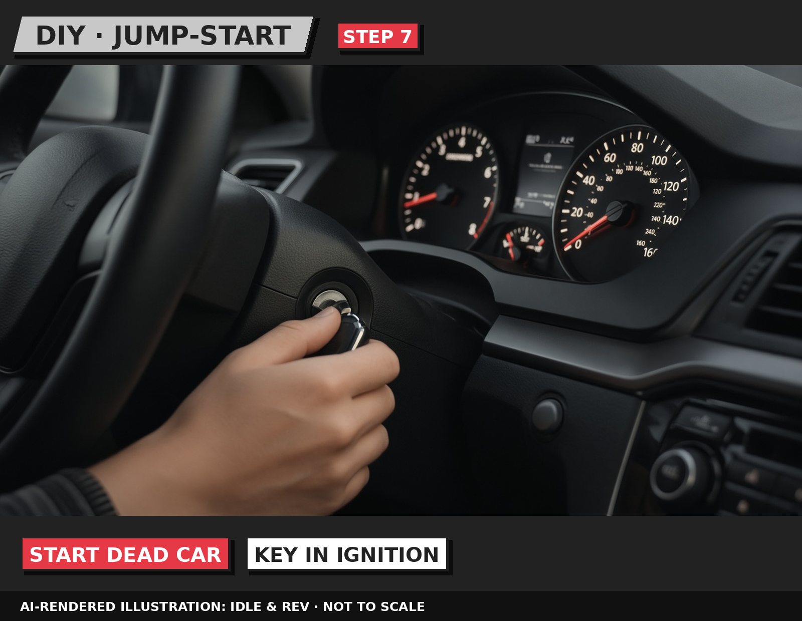 Idle & Rev illustration: Start the dead car