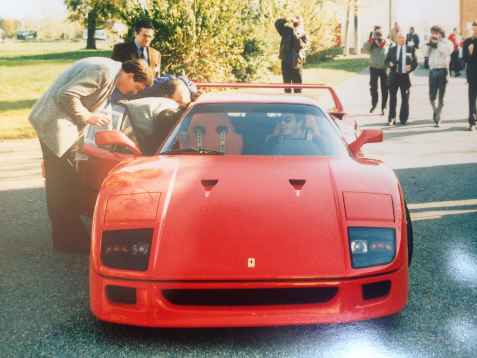 F40 at Fiorano, Nov 15, 1987, during Ferrari's 40th-anniversary celebration