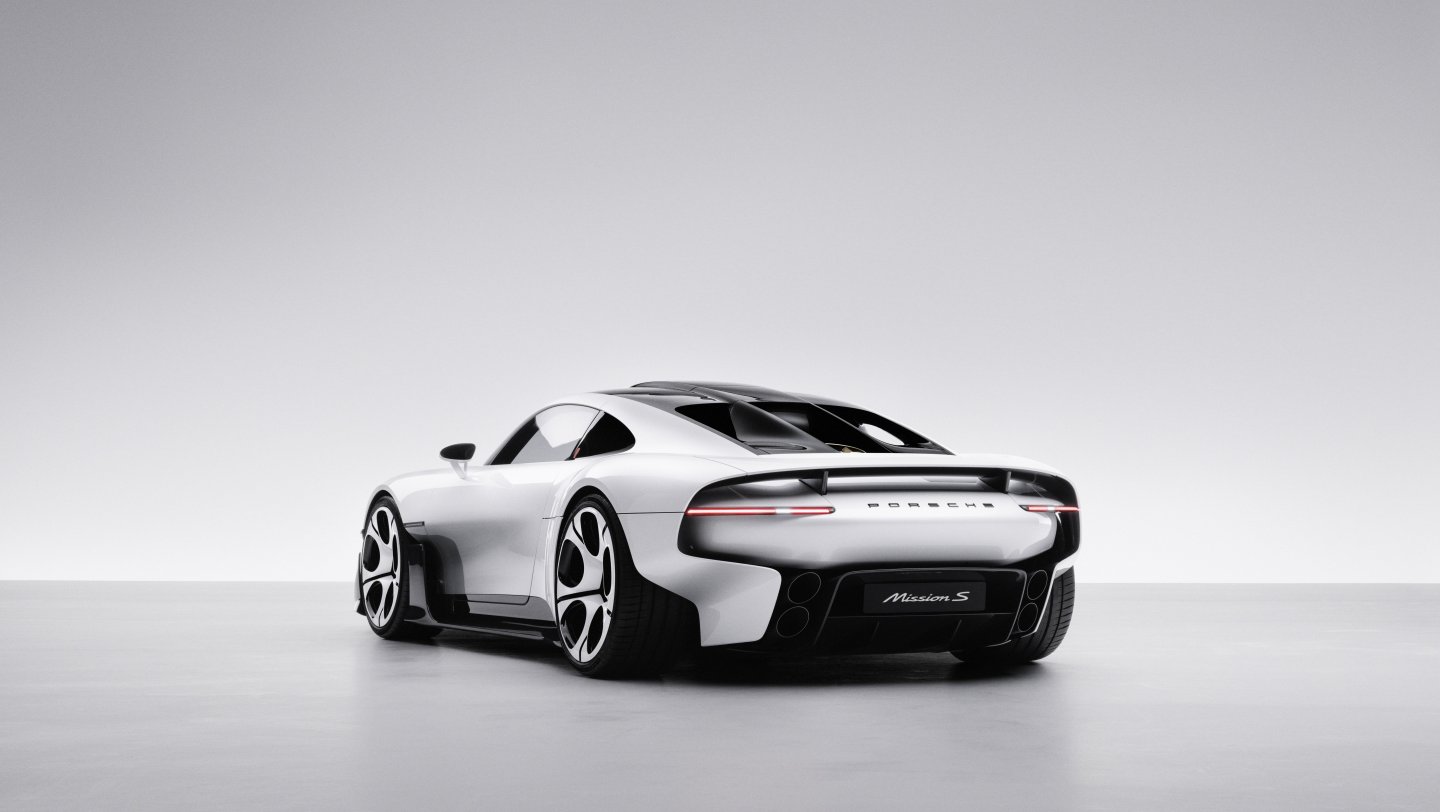 Porsche Mission S, rear three-quarter view