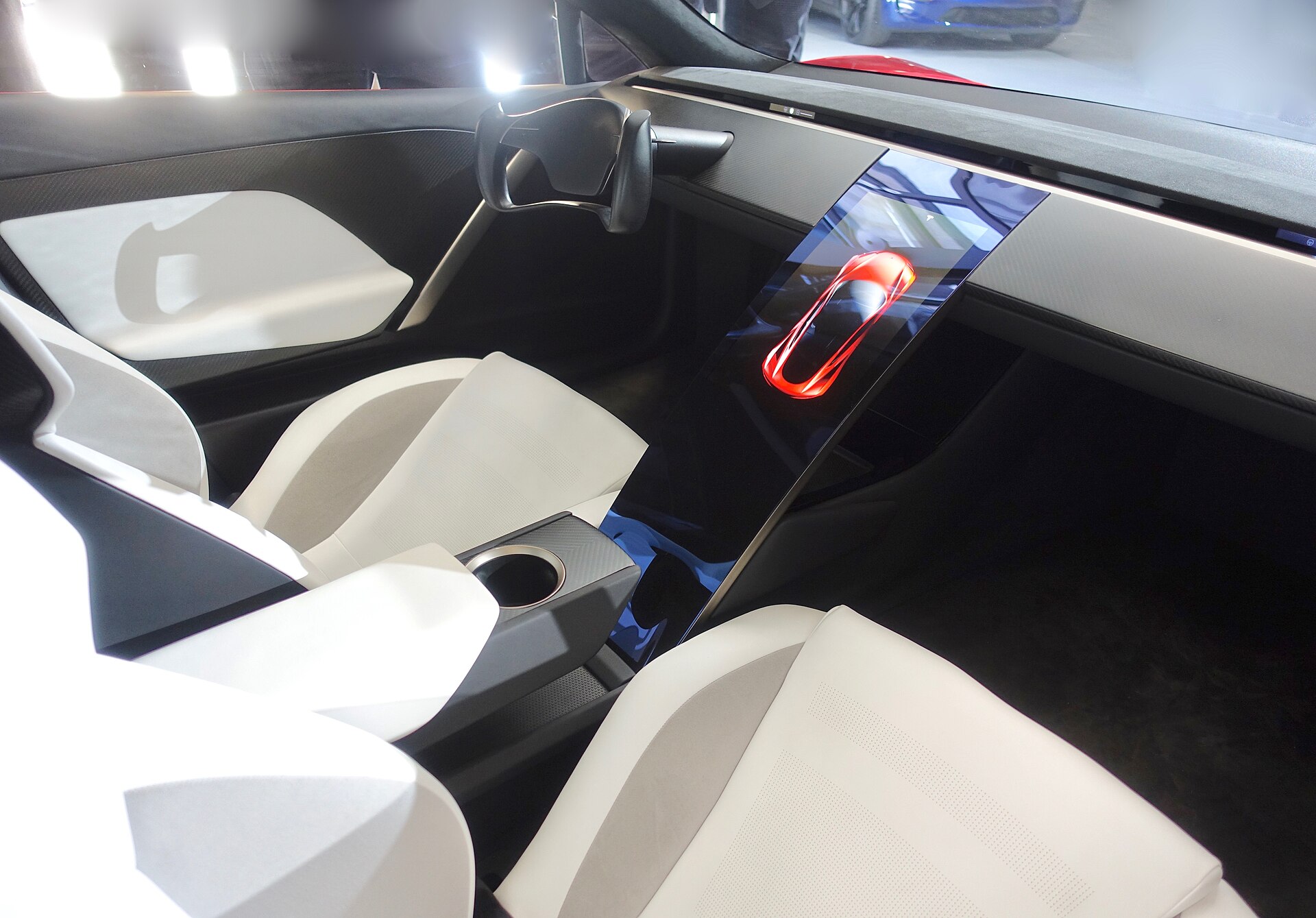 Interior: 2017 Roadster prototype cabin (not the 2026 production design; no freely licensed 2026 interior photo yet)