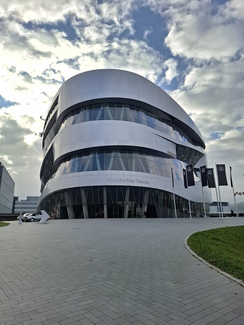 The Mercedes-Benz Museum in Stuttgart, venue for the GT SUV premiere